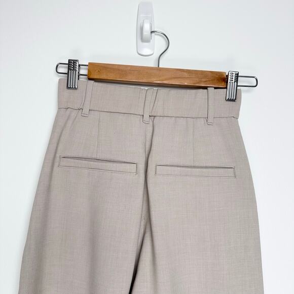 Abercrombie & Fitch Sloane Tailored Wide Leg Pants Trousers |Light Taupe| SZ XXS - Picture 6 of 10
